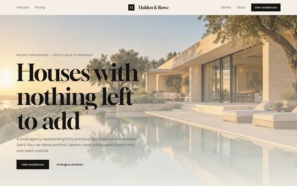 Cream Estate — live preview of the industry style