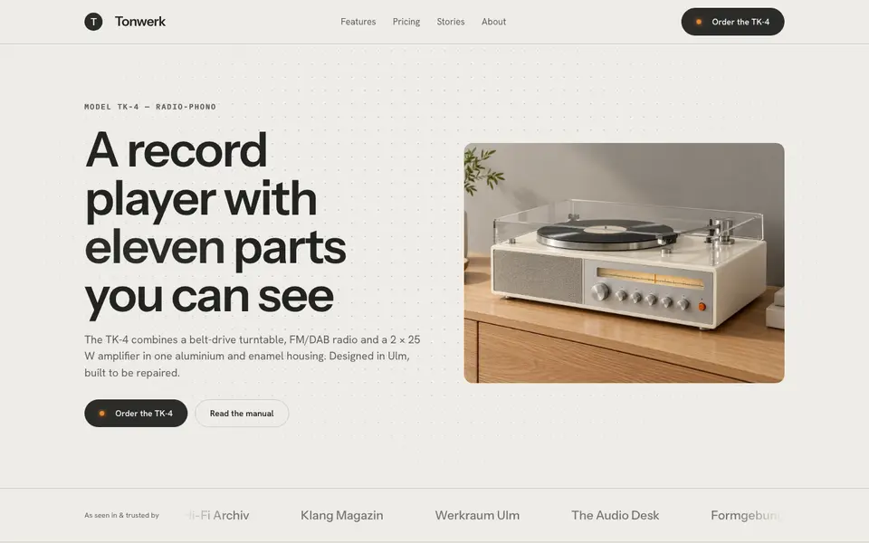 Functionalist Sixties — live preview of the minimal style