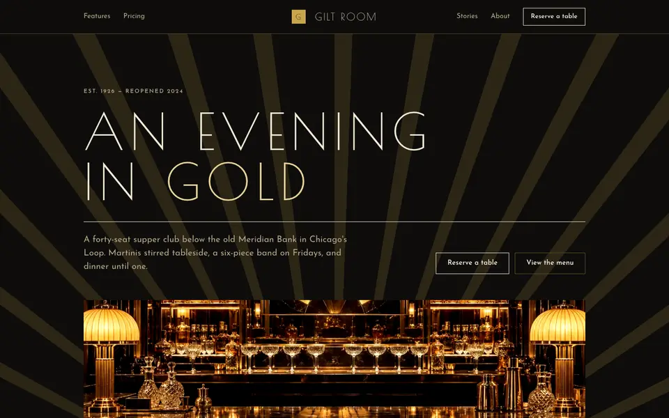 Gilded Deco — live preview of the retro style