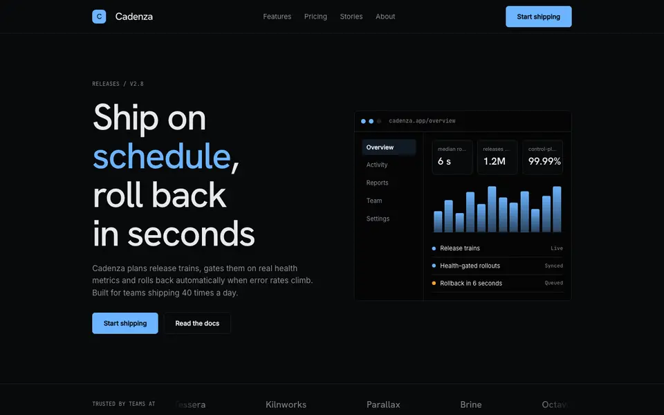 Hairline Noir — live preview of the saas style