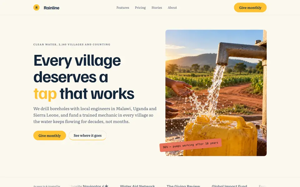 Hopeful Nonprofit — live preview of the industry style