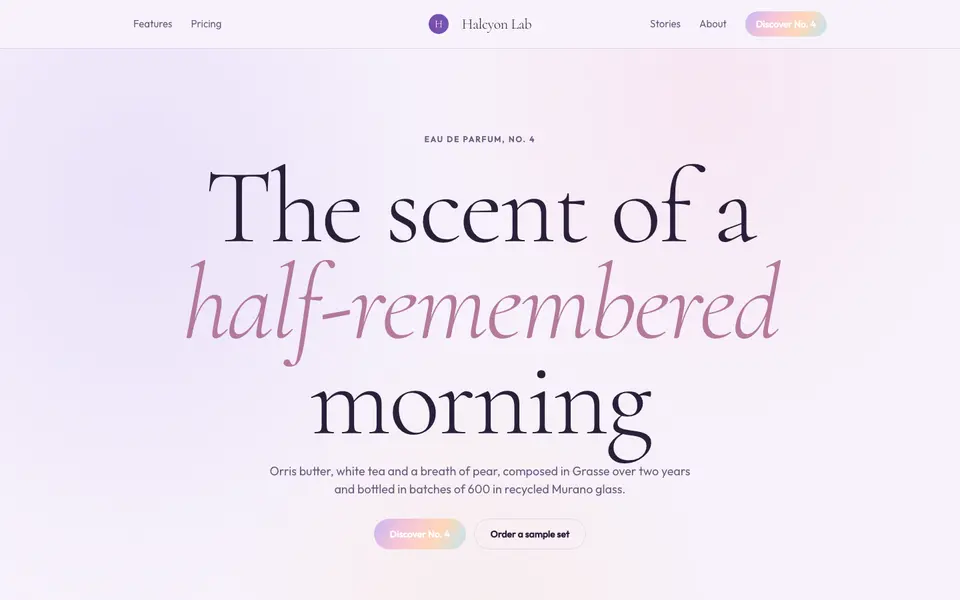 Lilac Dream — live preview of the pastel style
