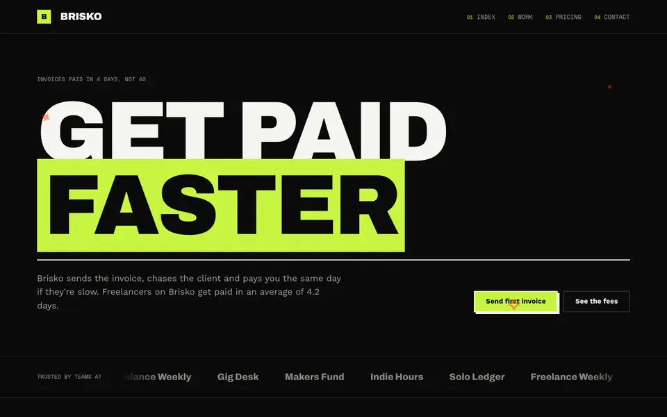 Lime Voltage — live preview of the saas style