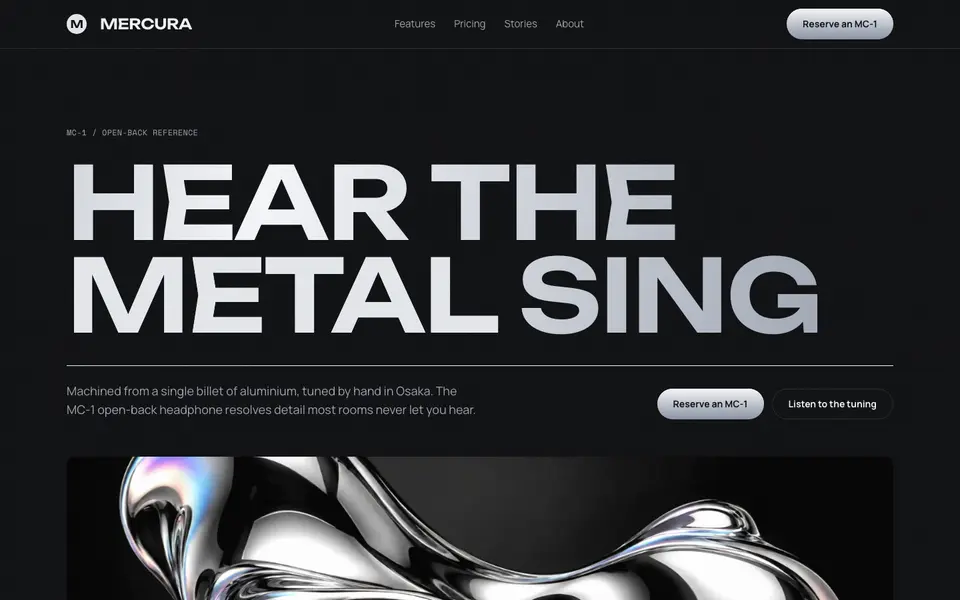 Liquid Chrome — live preview of the glass style