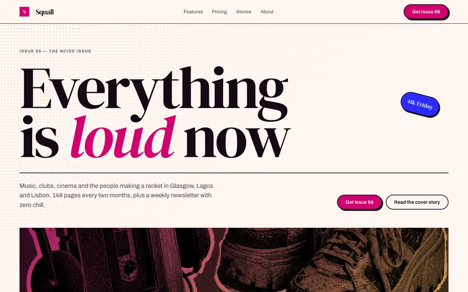 Magenta Shout — live preview of the editorial style