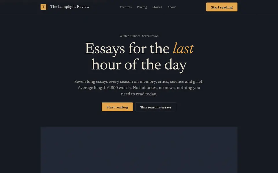 Midnight Essays — live preview of the editorial style