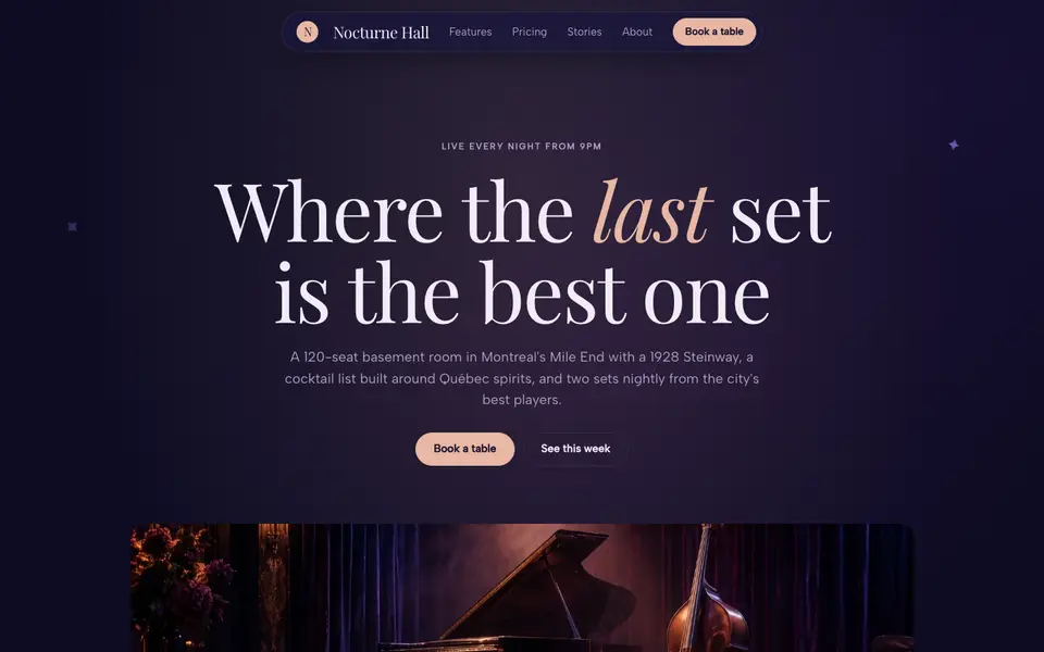 Midnight Velvet — live preview of the dark style