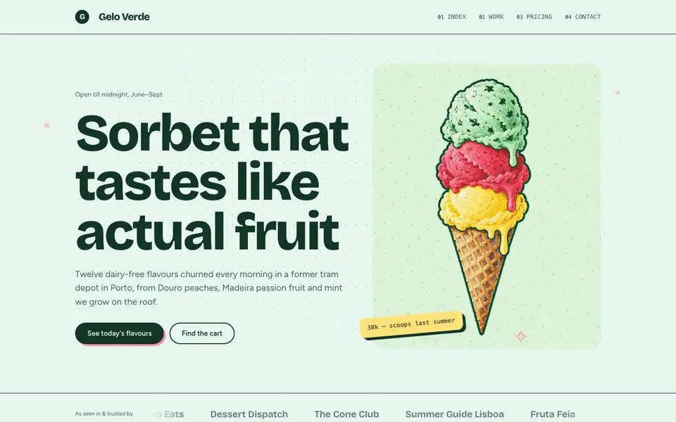 Mint Sorbet — live preview of the pastel style