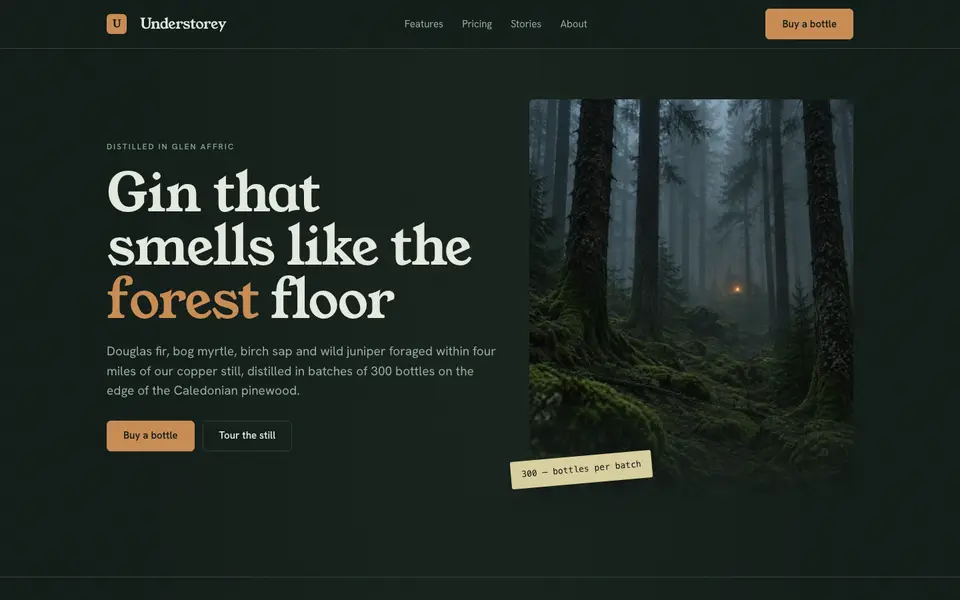 Moody Forest — live preview of the dark style