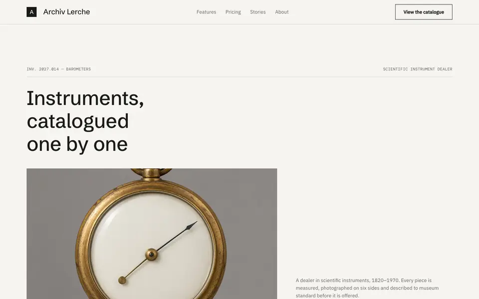 Museum Label — live preview of the minimal style