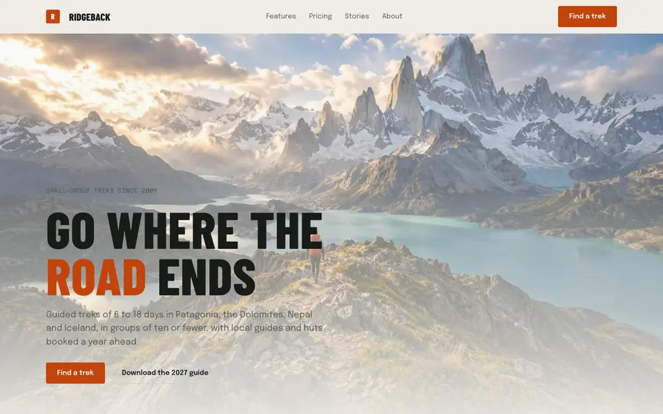 Outdoor Adventure — live preview of the industry style
