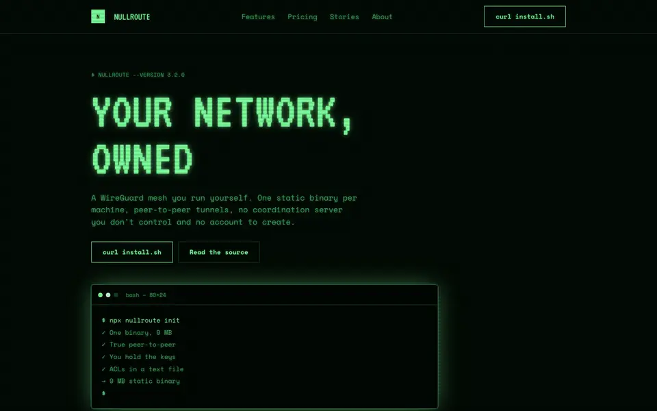 Phosphor Green — live preview of the terminal style