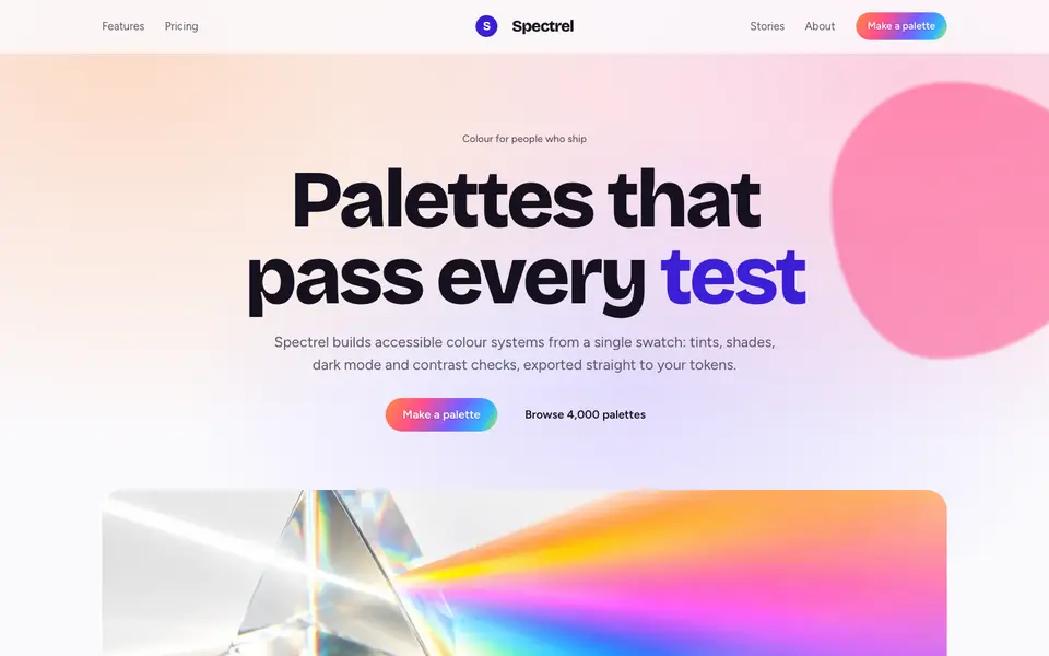 Prism Mesh — live preview of the glass style