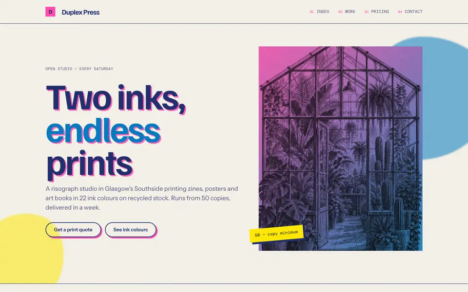 Riso Overprint — live preview of the retro style