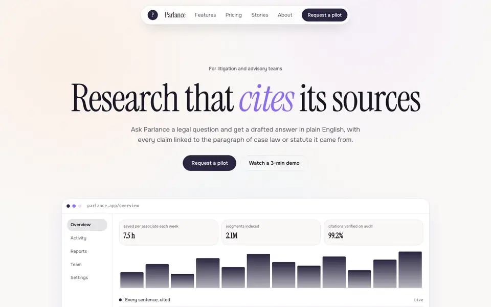 Soft Intelligence — live preview of the saas style