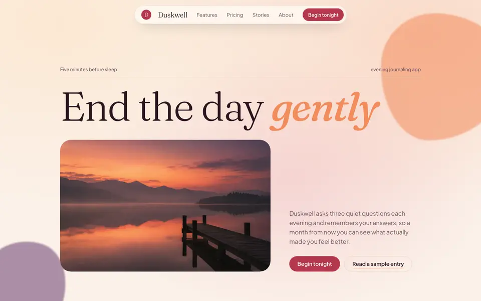 Sunset Mesh — live preview of the glass style