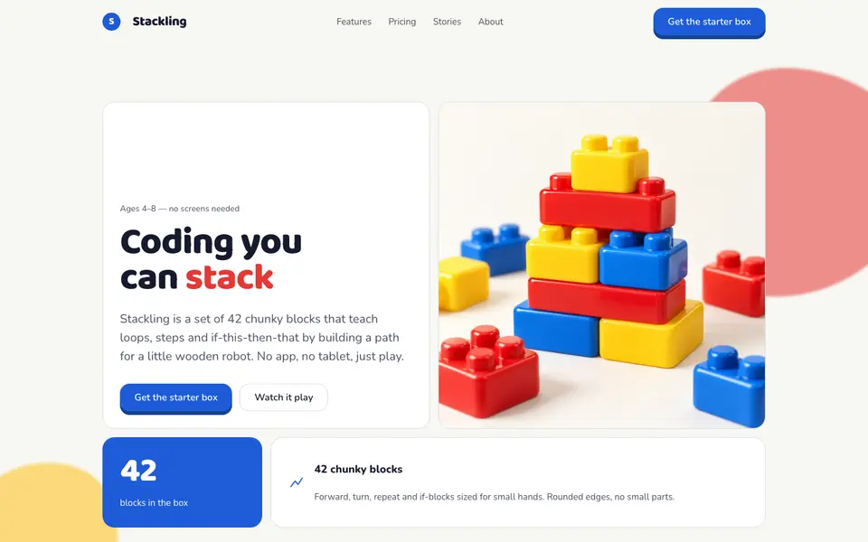 Toy Blocks — live preview of the playful style